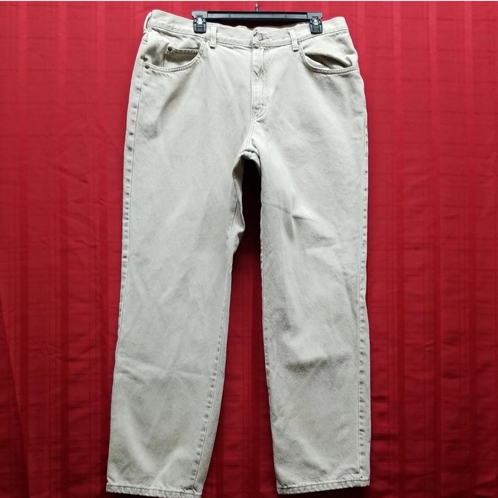 Mens Denim Riders Khaki Jeans Size (39 X 32) Straight